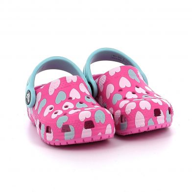 Crocs Classic Easy Icon Clog T Pink Clog for Girls 207592-6SX