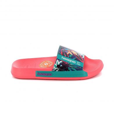 Women's Flip Flops Havaianas Hav. Slide Print Color Pink 4147329-7600