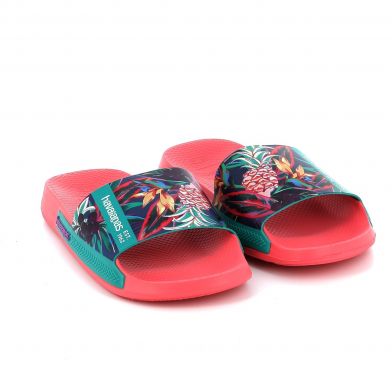 Women's Flip Flops Havaianas Hav. Slide Print Color Pink 4147329-7600