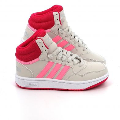Adidas Hoops Mid Beige Children's Sports Boot for Girls GZ1929