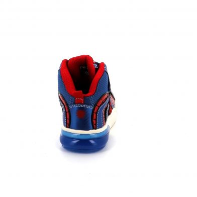 Παιδικό Αθλητικό Μποτάκι για Αγόρι με On-Off Φωτάκια Ανατομικό Geox Spider Man Χρώματος Μπλε J269YC 011CE C4226