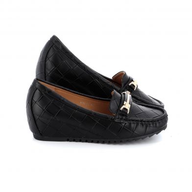 Γυναικείο Μοκασίνι Qunhui Shoes Χρώματος Μαύρο VV-A2611.B.