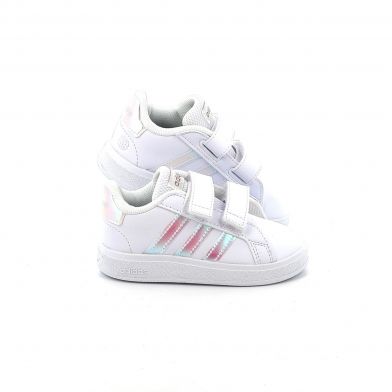 Παιδικό Αθλητικό Παπούτσι για Κορίτσι Adidas Grand Court Lifestyle Court Hook And Loop Shoes Χρώματος Λευκό GY2328