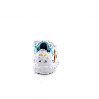 Παιδικό Αθλητικό Παπούτσι για Κορίτσι Adidas Grand Court Sustainable Lifestyle Court Two-strap Hook-and-loop Shoes Χρώματος Λευκό GY2489