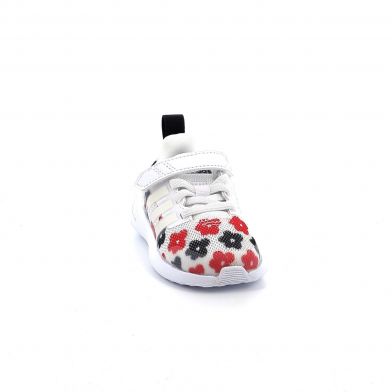 Παιδικό Αθλητικό Παπούτσι για Κορίτσι Fortarun 2.0 Cloudfoam Sport Running Elastic Lace Top Strap Shoes Χρώματος Λευκό Floral GZ9751