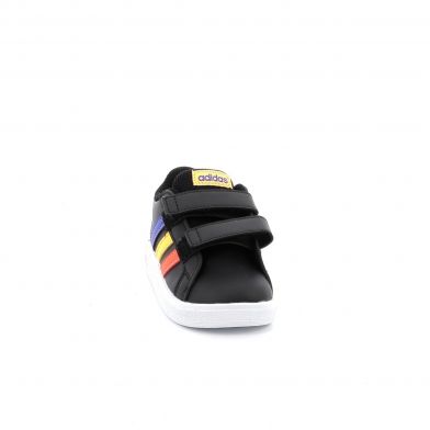 Παιδικό Αθλητικό Παπούτσι για Αγόρι Adidas Grand Court Lifestyle Hook And Loop Shoes Χρώματος Μαύρο HP8918