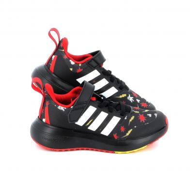 Παιδικό Αθλητικό Παπούτσι για Αγόρι Adidas X Disney Fortarun 2.0 Mickey Cloudfoam Sport Running Elastic Lace Top Strap Shoes Χρώματος Μαύρο HP8997