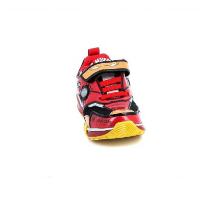 Παιδικό Αθλητικό Παπούτσι για Αγόρι Geox Iron Man με Φωτάκια Ανατομικό Χρώματος Κόκκινο J35FEC 011CE C0048