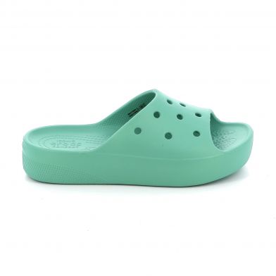 Γυναικεία Σαγιονάρα Crocs Classic Platform Slide Ανατομική Χρώματος Πράσινο 208180-3UG