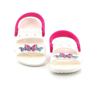 Παιδικό Πέδιλο για Κορίτσι Crocs Classic Embellished Sandal T Ανατομικό Χρώματος Λευκό 207803-100