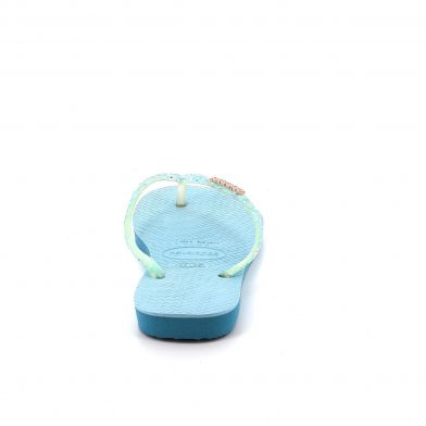 Havaianas Slim Glitter Flourish Blue Women's Flip Flops 4147122-1671
