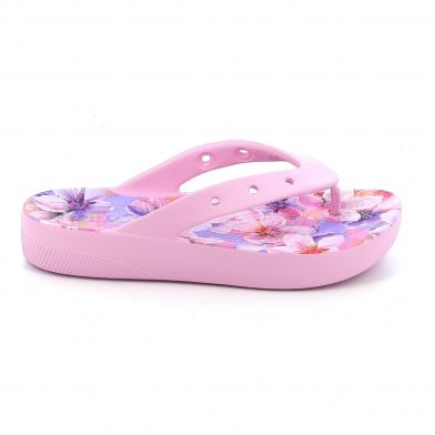 Γυναικεία Σαγιονάρα Crocs Platform Cherry Blossom Flip Ανατομικό Πολύχρωμο 208834-6W8