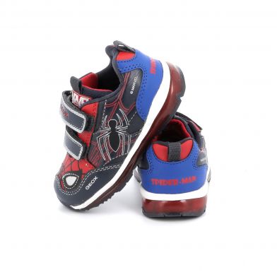 Παιδικό Αθλητικό Παπούτσι για Αγόρι Ανατομικό Με Φωτάκια Geox Spider Man Χρώματος Μπλε B2684A 0CE54 C0735