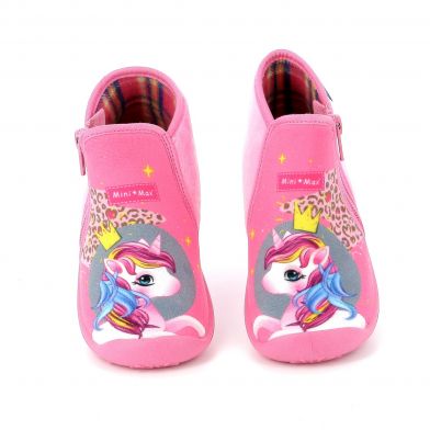 Παιδικό Παντοφλάκι για Κορίτσι Mini Max Unicorn Ανατομικό Χρώματος Ροζ G-SILIA 3