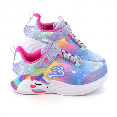 Παιδικό Αθλητικό Παπούτσι για Κορίτσι Skechers Unicorn Dreams με Φωτάκια On/Off Πολύχρωμο 302311L-BLMT