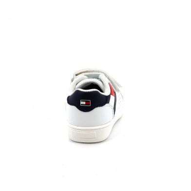 Παιδικό Χαμηλό Casual για Αγόρι Tommy Hilfiger Flag Low Cut Velcro Sneaker Χρώματος Λευκό T1B9-33327-1355100