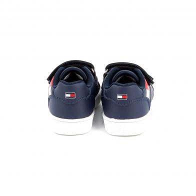 Παιδικό Χαμηλό Casual για Αγόρι Tommy Hilfiger Flag Low Cut Velcro Sneaker Χρώματος Μπλε T1B9-33327-1355800