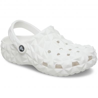 Γυναικείο Σαμπό Crocs Classic Geometric Clog Ανατομικό Χρώματος Λευκό 209563-100