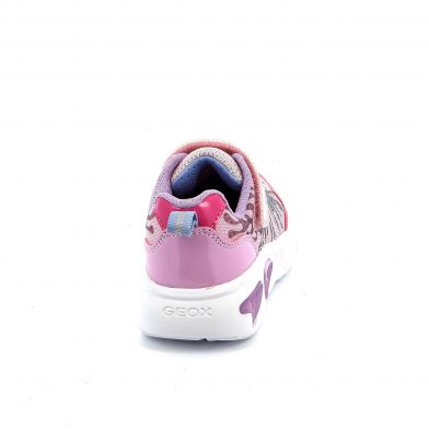 Παιδικό Αθλητικό Παπούτσι για Κορίτσι Geox Ανατομικό με Φωτάκια On/Off Χρώματος Ροζ J45E9C 0ASKN C8207