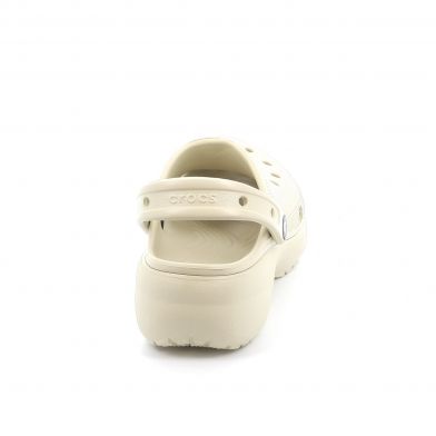 Γυναικείο Σαμπό Crocs Classic Platform Clog W Ανατομικό Χρώματος Μπεζ 206750-2Y2