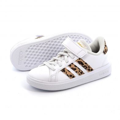 Παιδικό Αθλητικό Παπούτσι για Κορίτσι Adidas Grand Court 2.0 El K Χρώματος Λευκό Animal IG1234
