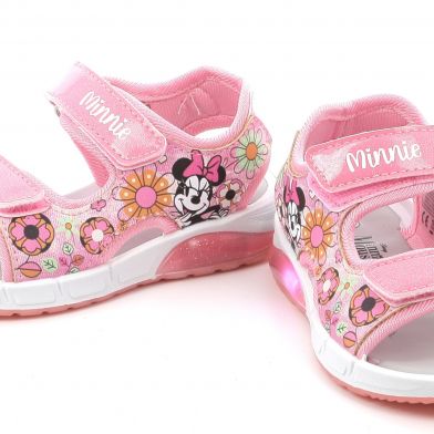 Παιδικό Πέδιλο για Κορίτσι Disney Minnie με Φωτάκια Χρώματος Ροζ DM010565