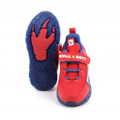 Παιδικό Αθλητικό Παπούτσι για Αγόρι Bull Boys T-Rex με Φωτάκια On/Off Χρώματος Κόκκινο DNAL4507-RS01
