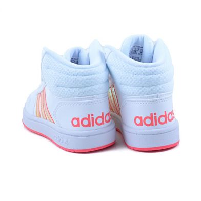 Παιδικό Αθλητικό Μποτάκι για Κορίτσι Adidas Hoops Mid 2.0 K Χρώματος Λευκό FW7610