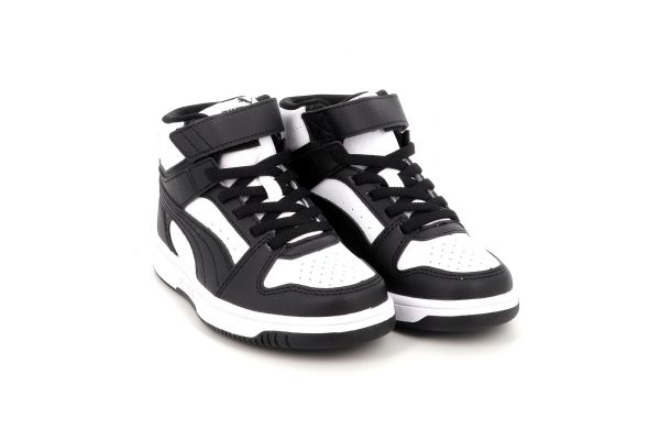 Παιδικό Αθλητικό Μποτάκι για Αγόρι Puma Rebound V6 Mid Χρώματος Μαύρο 408801-01