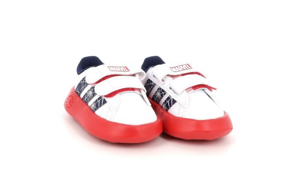 Παιδικό Αθλητικό Παπούτσι για Αγόρι Adidas Grand Court Spiderman  Χρώματος Λευκό KI9192