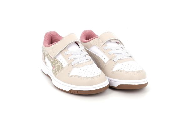 Παιδικό Αθλητικό Παπούτσι για Κορίτσι Puma Rebound V6 Lo AC+ Χρώματος Μπεζ 407462-01