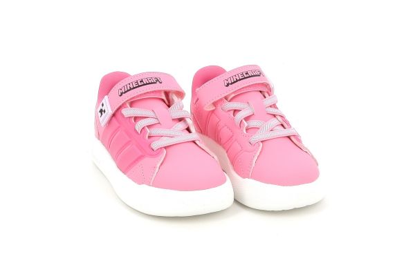 Παιδικό Αθλητικό Παπούτσι για Κορίτσι Adidas Minecraft Lightorama με On/Off Φωτάκια Χρώματος Ροζ KI9112