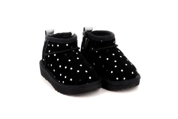 Παιδικό Μποτάκι για Κορίτσι UGG Classic Ultra Mini Shiny Dots Χρώματος Μαύρο 1180422T