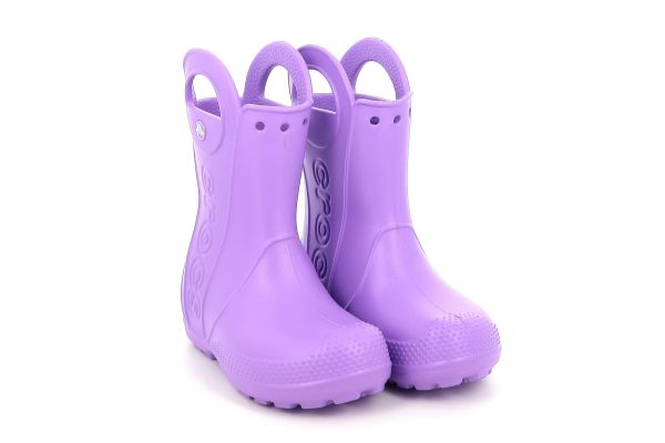 Παιδική Γαλότσα Crocs Handle It Rain Boot K Χρώματος Μωβ 211052-5FJ