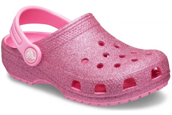 Παιδικό Σαμπό για Κορίτσι Ανατομικό Crocs Classic Glitter Χρώματος Φούξια 205441-669