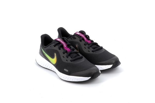 Παιδικό Αθλητικό Nike Revolution 5 Power Υφασμάτινο Χρώματος Μαύρο CW3263 001