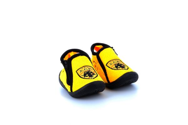 Παιδική Παντόφλα για Αγόρι ΑΕΚ Parex Υφασμάτινη Χρώματος Κίτρινο 10114008.Y