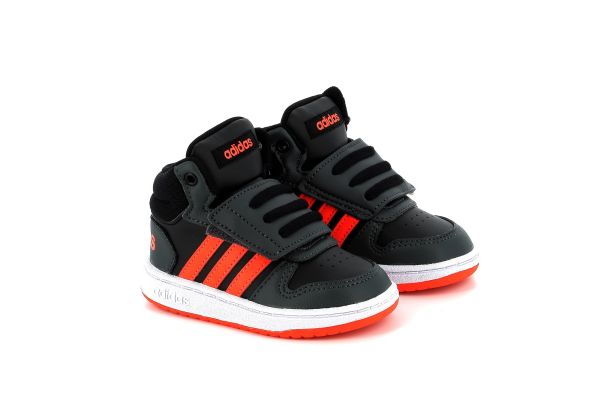 Adidas Hoops 2.0 Mid Shoes for Boys Black Color GZ7780