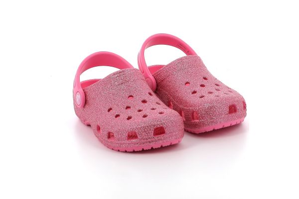 Παιδικό Σαμπό για Κορίτσι Crocs Classic Glitter Clog K Ανατομικό Χρώματος Ροζ 206993-669