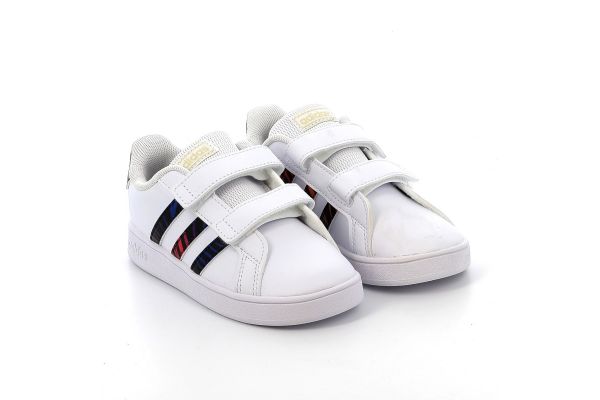 Παιδικό Αθλητικό Παπούτσι για Κορίτσι Adidas Grand Court Tiger-print Shoes Χρώματος Λευκό GZ1079