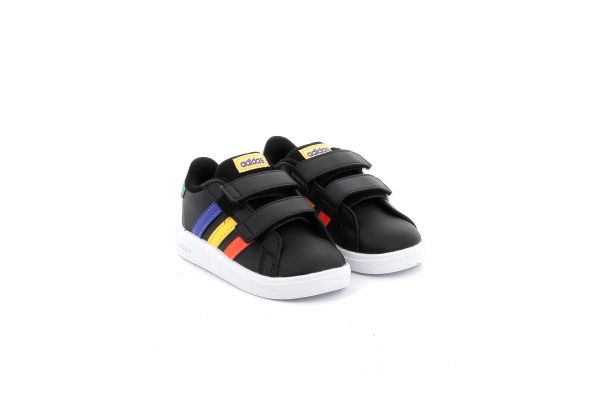 Παιδικό Αθλητικό Παπούτσι για Αγόρι Adidas Grand Court Lifestyle Hook And Loop Shoes Χρώματος Μαύρο HP8918