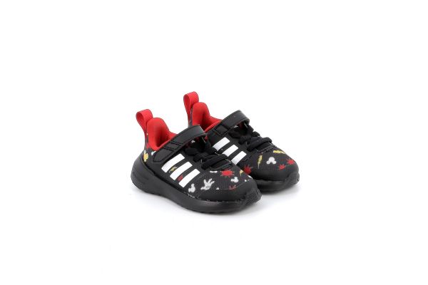 Παιδικό Αθλητικό Παπούτσι για Αγόρι Adidas X Disney Fortarun 2.0 Mickey Cloudfoam Sport Running Elastic Lace Top Strap Shoes Χρώματος Μαύρο HP8994