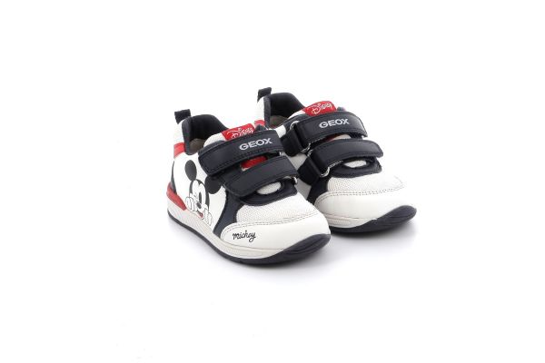 Παιδικό Χαμηλό Casual για Αγόρι Mickey Geox Ανατομικό Χρώματος Λευκό  B350RB 08554 C0899