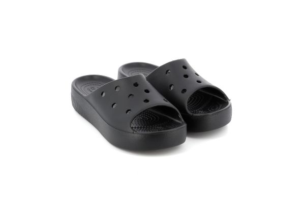 Γυναικεία Σαγιονάρα Crocs Classic Platform Slide Ανατομική Χρώματος Μαύρο 208180-001