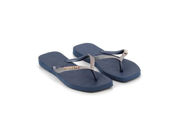 Γυναικεία Σαγιονάρα Havaianas Square Glitter Χρώματος Μπλε 4148102-0089