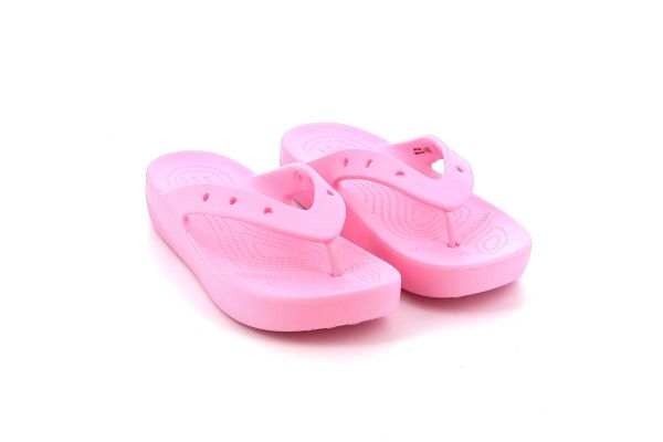 Γυναικεία Σαγιονάρα Crocs Classic Platform Flip W Ανατομική Χρώματος Ροζ 207714-6S0