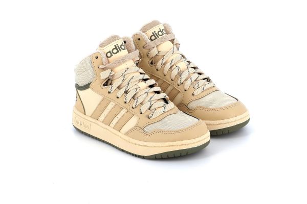 Children's Sports Boot for Adidas Hoops Mid 3.0k Color Beige IF7738