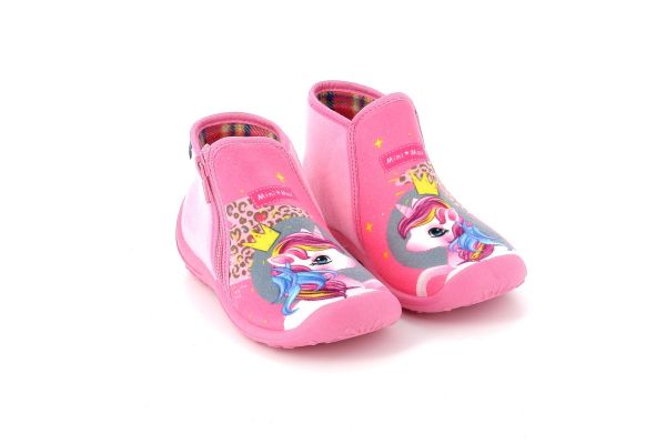 Παιδικό Παντοφλάκι για Κορίτσι Mini Max Unicorn Ανατομικό Χρώματος Ροζ G-SILIA 3