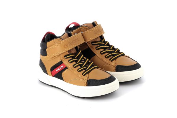 Παιδικό Μποτάκι για Αγόρι Geox Ανατομικό Χρώματος Καφέ Κίτρινο J26HAA 0MEFU C2G9B