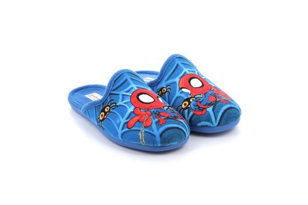 Παιδική Παντόφλα για Αγόρι Natalia Spider Man Υφασμάτινη Χρώματος Μπλε 7035